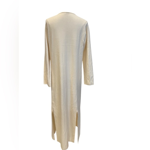 Ferette Collection Elegant Cream Long Light Sweater Sleeve Dress Size:M - Picture 5 of 11